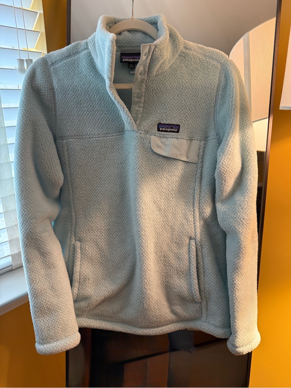 Patagonia Women’s Pale Blue Zip-Up Fleece Pullover